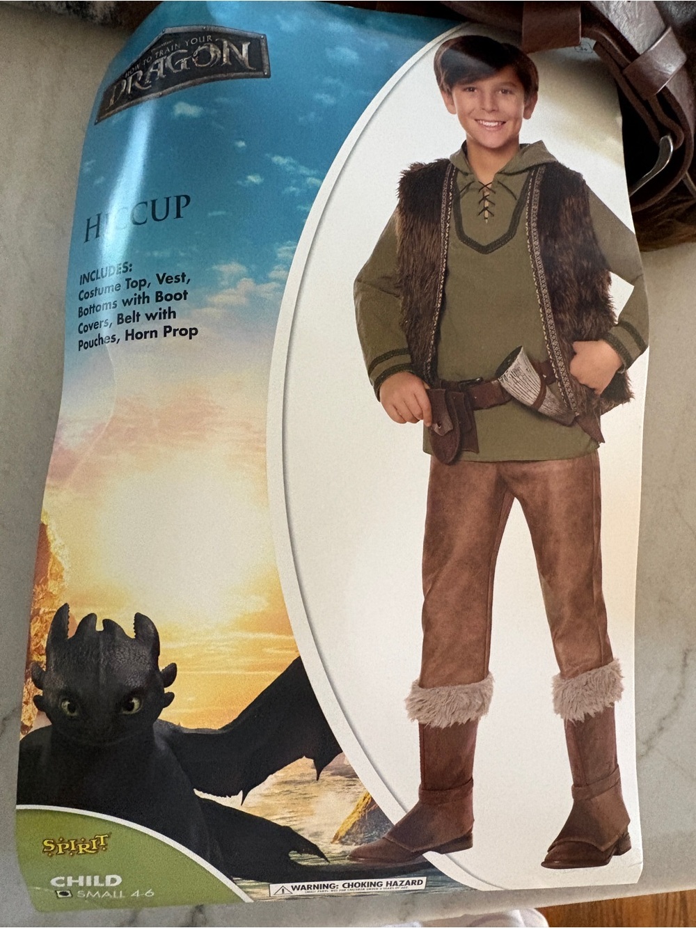 Spirit Hiccup Costume - Olive Green & Brown